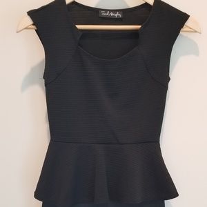 Sleeveless Peplum Bodycon Dress